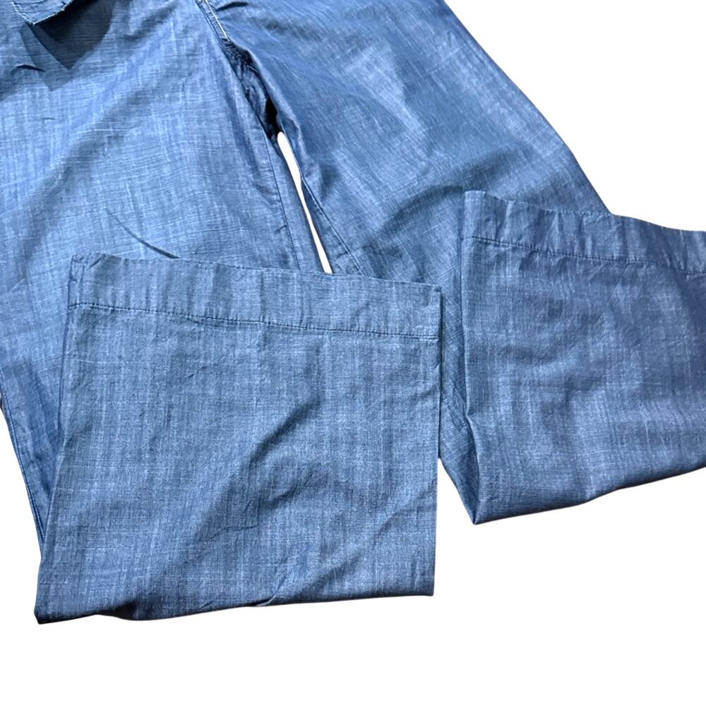 Tommy Bahama Chambray Tie Waist Wide Leg Pants Blue Lyocell Women's Size 4 - Picture 4 of 9